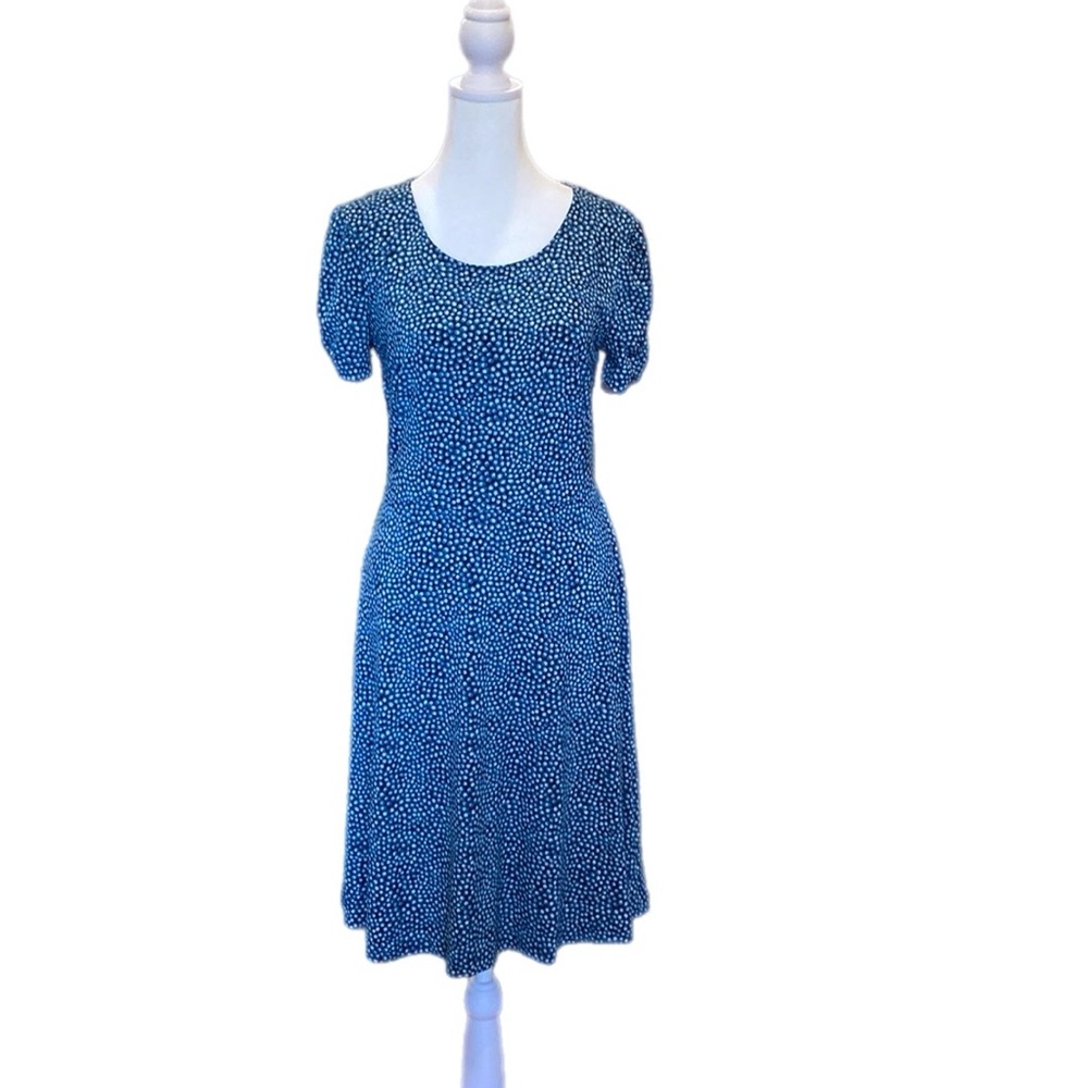 Lark & Ro Women’s Size 6 Blue And White Petal Dress
